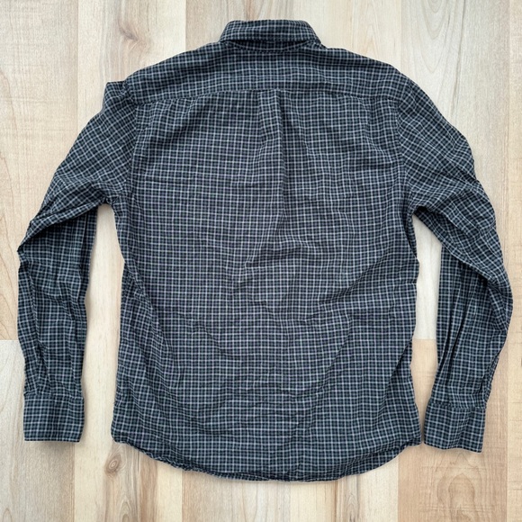 J Crew Men’s Long Sleeve Plaid Button Up Shirt Gray Black Organic Cotton - Picture 4 of 8